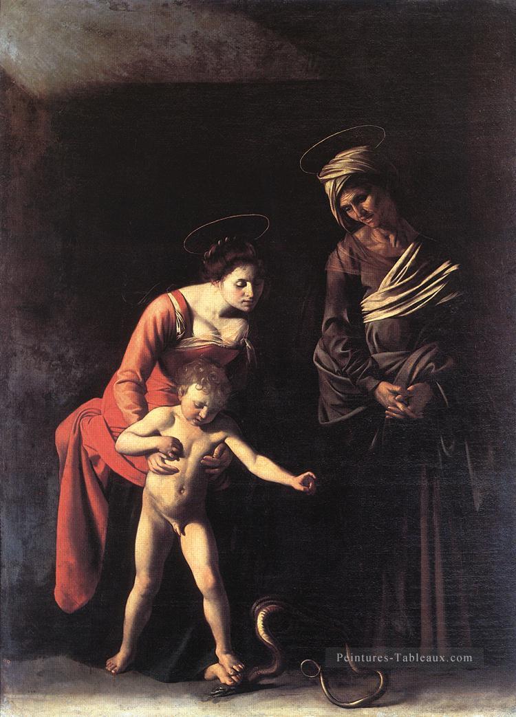 Madonna avec le serpent Caravaggio Peintures à l'huile